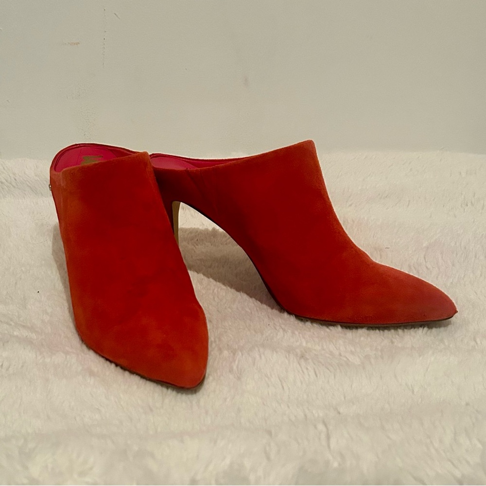 Sam Edelman Red Suede Mules - Picture 8 of 10